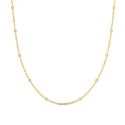 Bezel diamond Chain Necklace